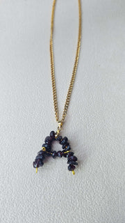 Personalized January Birthstone Initial Necklace-chain-Sairahaz Jewelers