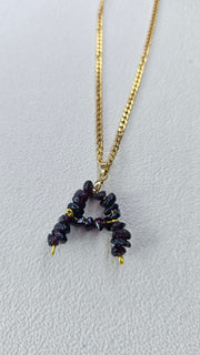Personalized January Birthstone Initial Necklace-chain-Sairahaz Jewelers