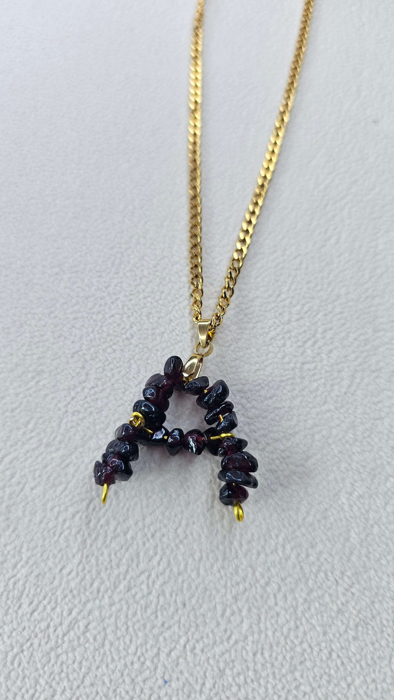 Personalized January Birthstone Initial Necklace-chain-Sairahaz Jewelers