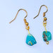 Handcrafted Turquoise Hook Earrings with Varied Natural Stones - Birthstone - Earrings - Jewelry 