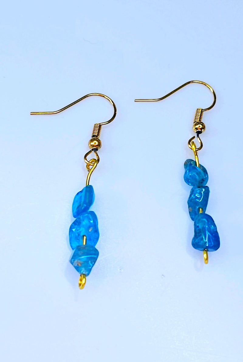 Apatite Earrings - December Birthstone Magic!-Birthstone Earring-Sairahaz Jewelers