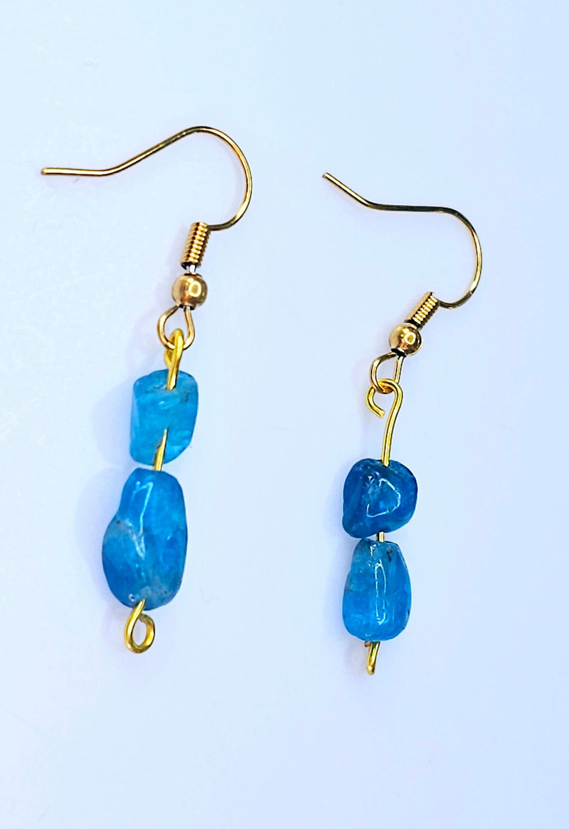 Apatite Earrings - December Birthstone Magic!-Birthstone Earring-Sairahaz Jewelers