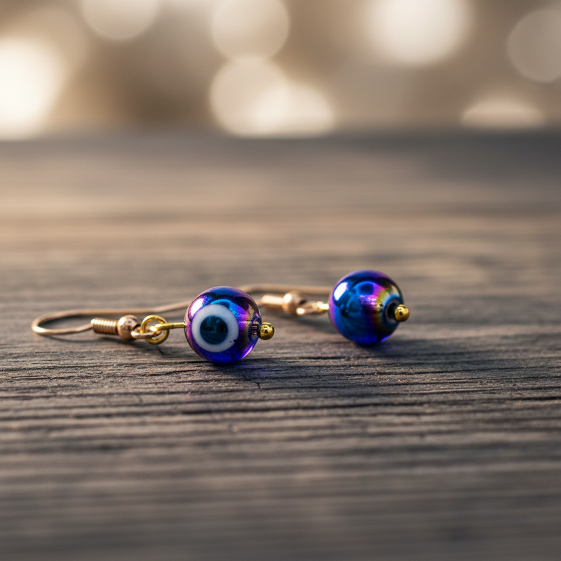 Minimalist Rainbow Earrings – Handcrafted, 18K Gold-Plated Stainless Steel