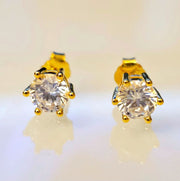 Sterling Silver CZ Stud Earrings: Timeless Elegance and Sparkle in Cubic Zirconia Jewelry-Earring-Sairahaz Jewelers