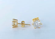 2 Carat Round cut Moissanite Earrings-Earring-Sairahaz Jewelers