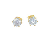2 Carat Round cut Moissanite Earrings-Earring-Sairahaz Jewelers