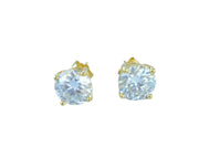 4 Carat Round cut Moissanite Earrings-Earring-Sairahaz Jewelers