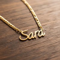 Figaro Cursive Name Necklace - view 1