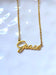 Stylish Scripture Name Necklace-Cursive Custom Name Necklace-Sairahaz Jewelers