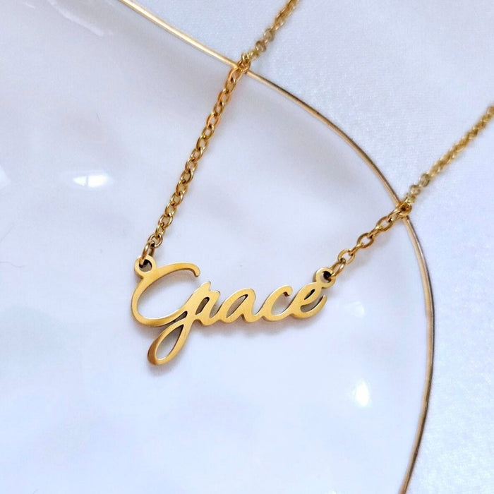 Stylish Scripture Name Necklace