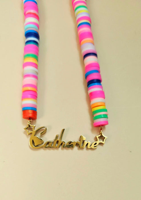 Colorful Name Necklace for Girl & Women-Girl Custom Name Necklace-Sairahaz Jewelers