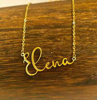Cursive Name Necklace | 18k Gold Plated Nameplate Necklace Gift for Her