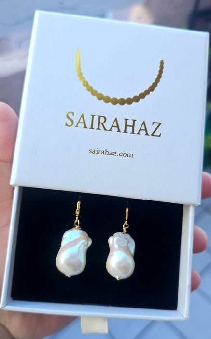 Timeless Beauty Unveiled: Real Baroque Pearl Drop Earrings - Freshwater Elegance at Its Finest Indulge in the allure of our Real Baroque Pearl Drop Earrings, 