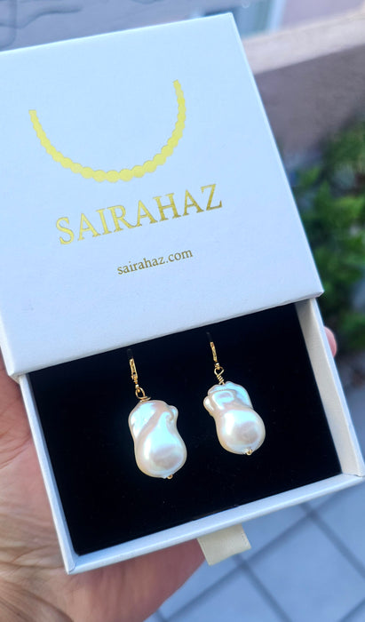 Timeless Beauty Unveiled: Real Baroque Pearl Drop Earrings - Freshwater Elegance at Its Finest Indulge in the allure of our Real Baroque Pearl Drop Earrings, 