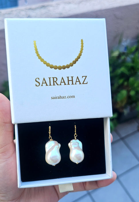 Timeless Beauty Unveiled: Real Baroque Pearl Drop Earrings - Freshwater Elegance at Its Finest Indulge in the allure of our Real Baroque Pearl Drop Earrings, 