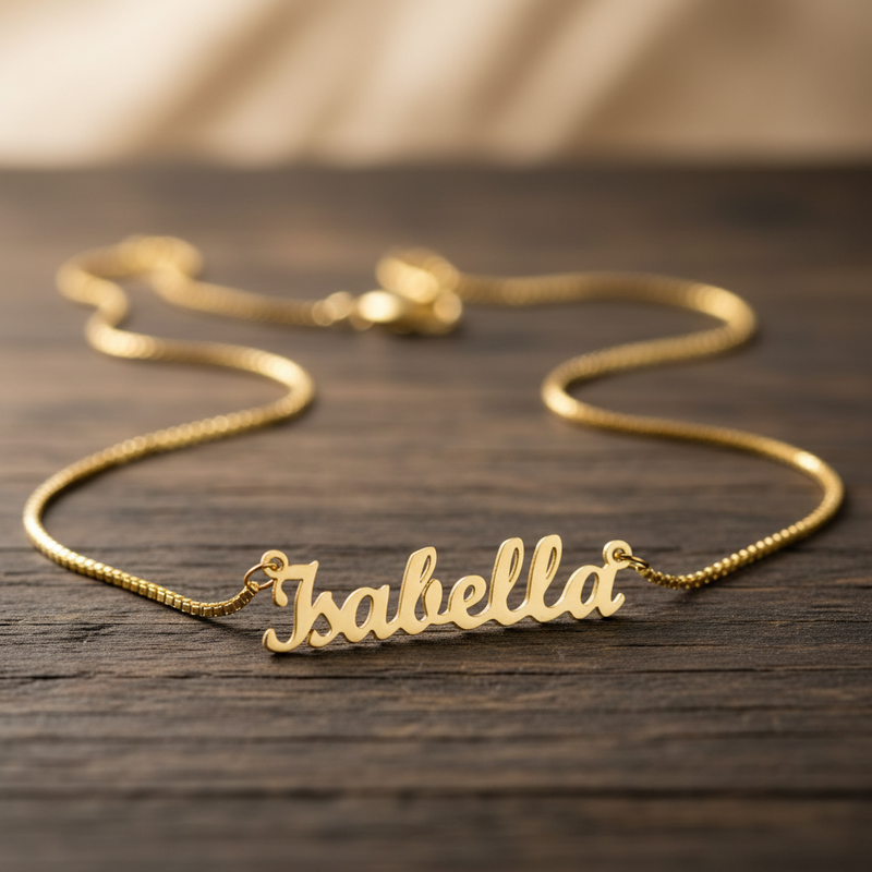 Elegant Thick Font Custom Name Necklace