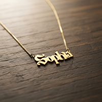 Silver - Bold Name Necklace - Gift for Her - Sairahaz