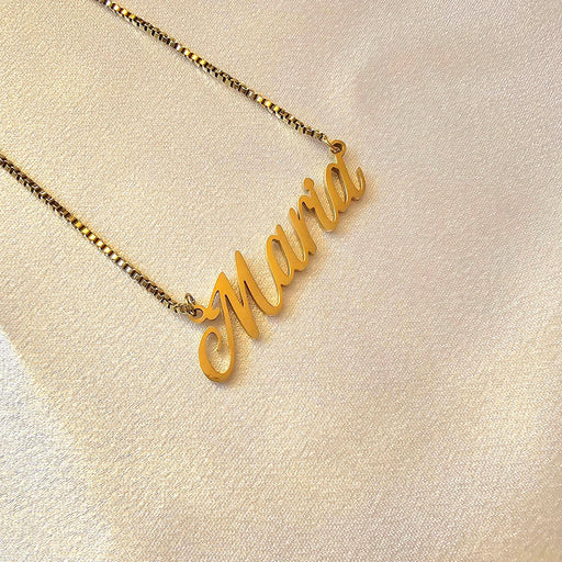 Modern Cursive Name Necklace-Custom Name Necklace-Sairahaz Jewelers