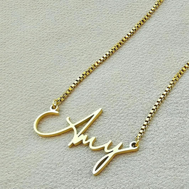 18k Gold plated Font Name Necklace