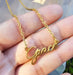 Stylish Scripture Name Necklace-Cursive Custom Name Necklace-Sairahaz Jewelers