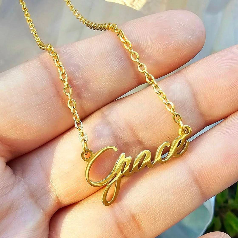 Stylish Script Name Necklace