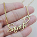 Minimalist Name Necklace - Personalized Necklace-Custom Name Necklace-Sairahaz Jewelers