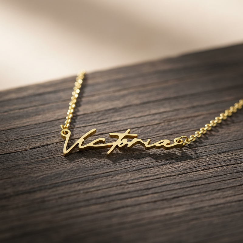 Minimilist Cursive Custom Name Necklace