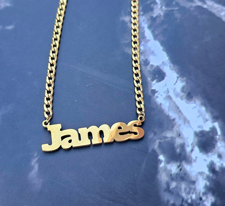 Bold Custom Name Necklace-Custom Name Necklace-Sairahaz Jewelers