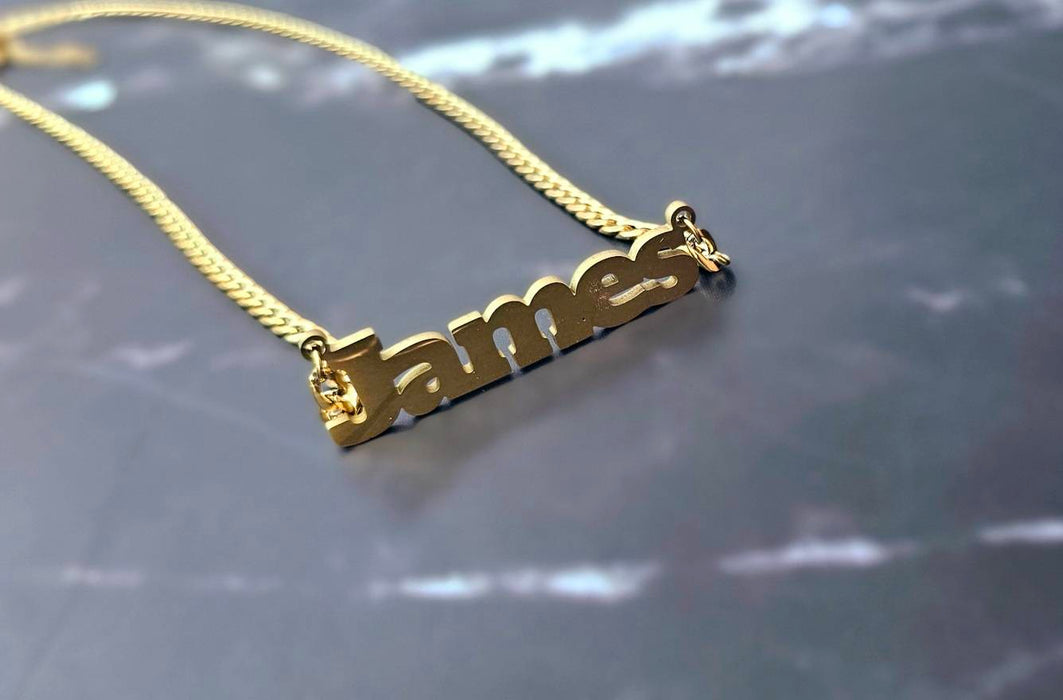 Bold Custom Name Necklace-Custom Name Necklace-Sairahaz Jewelers