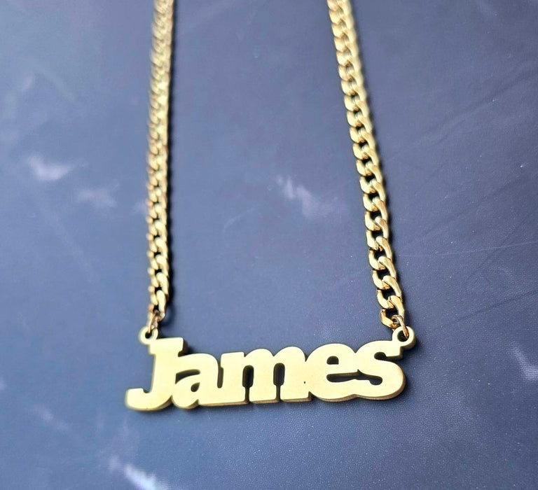 Bold Custom Name Necklace-Custom Name Necklace-Sairahaz Jewelers