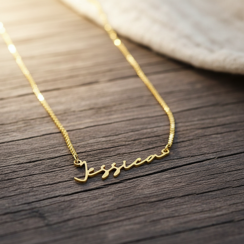 Tiny Summer Name Necklace – Personalized & Minimalist