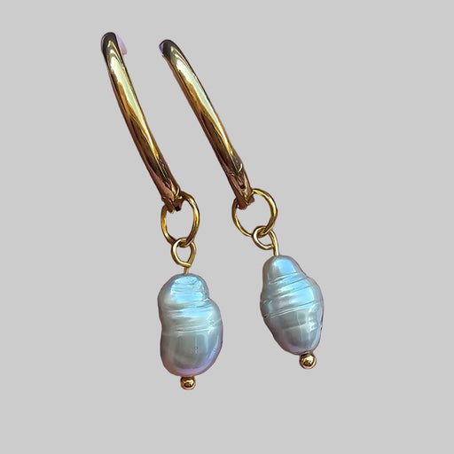 Pear Shape Dangle Earrings-Pearl Earrings-Sairahaz Jewelers