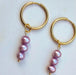 Genuine Real Pearl Earrings - Purple Pearl Earrings-Pearl Earrings-Sairahaz Jewelers