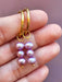 Genuine Real Pearl Earrings - Purple Pearl Earrings-Pearl Earrings-Sairahaz Jewelers