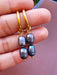 Genuine Real Pearl Earrings - Black Pearl Earrings-Pearl Earrings-Sairahaz Jewelers