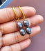 Genuine Real Pearl Earrings - Black Pearl Earrings-Pearl Earrings-Sairahaz Jewelers