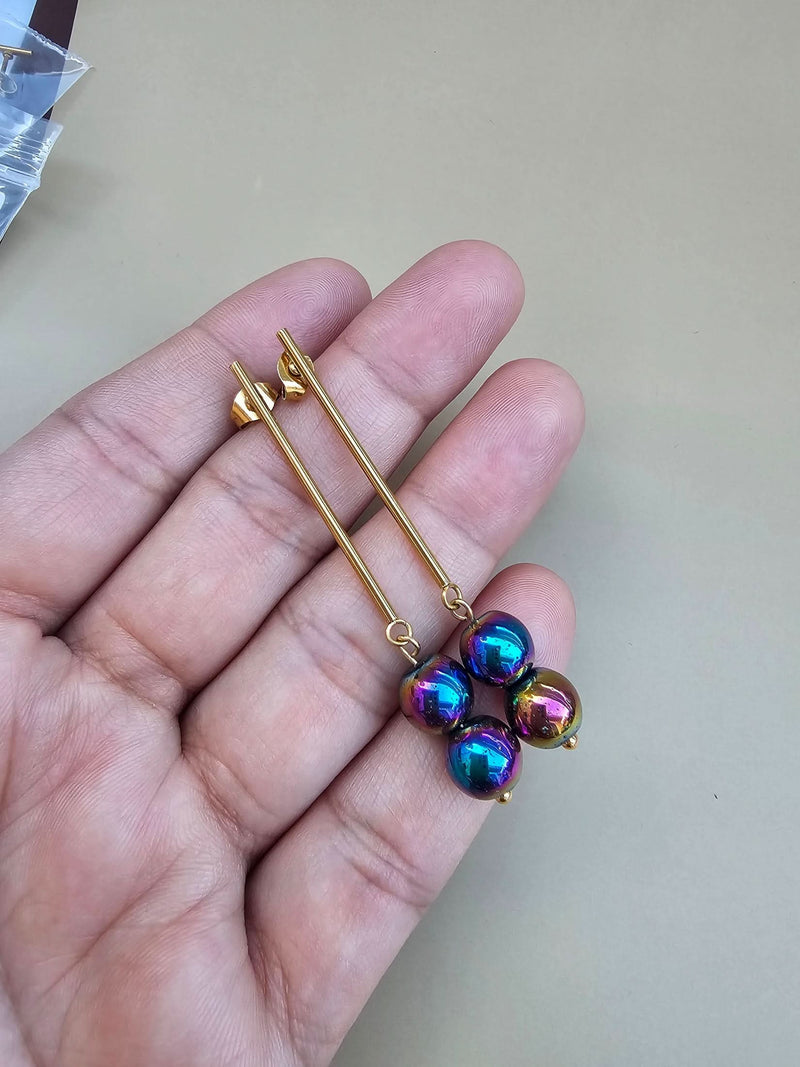 (Copy) Long Bar Freshwater Baroque Pearl Earrings-Pearl Earrings-Sairahaz Jewelers