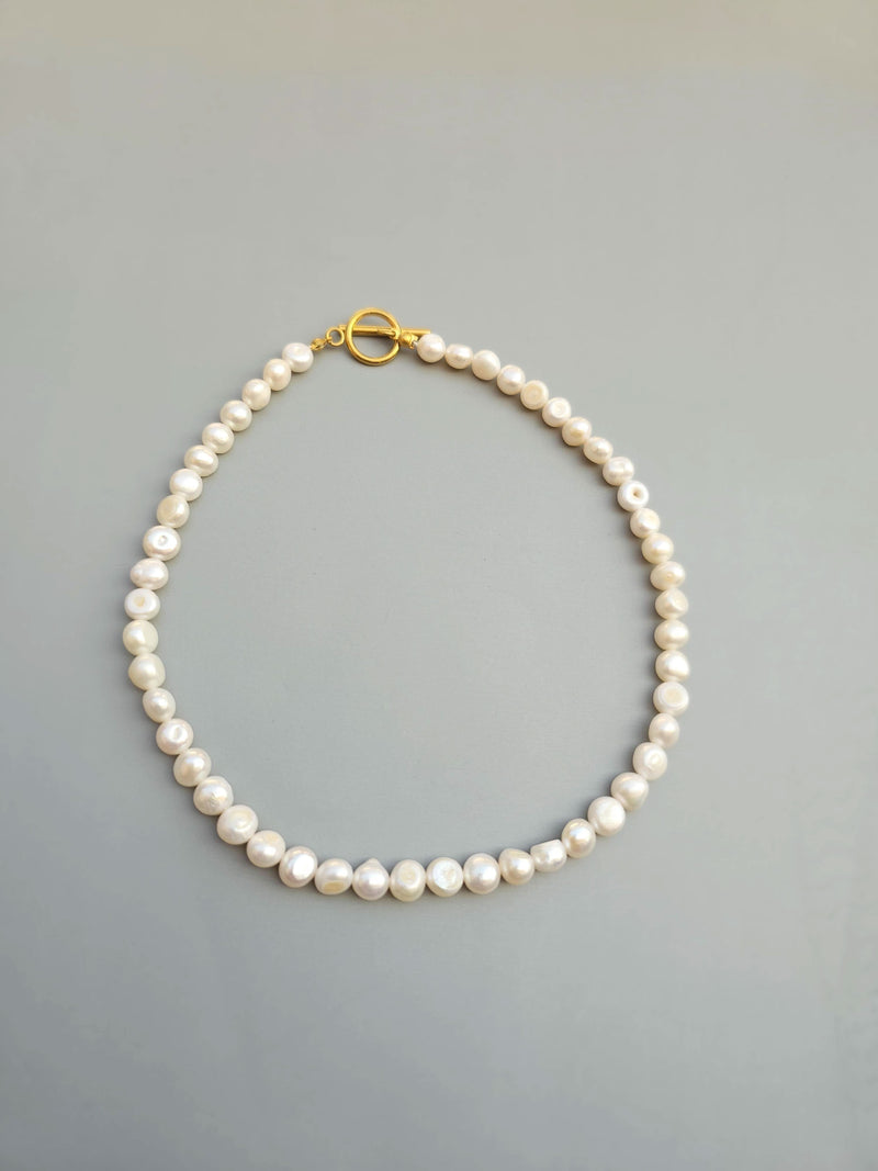 Real Pearl Necklace Choker Minimalist-Pearl Jewelry-Sairahaz Jewelers
