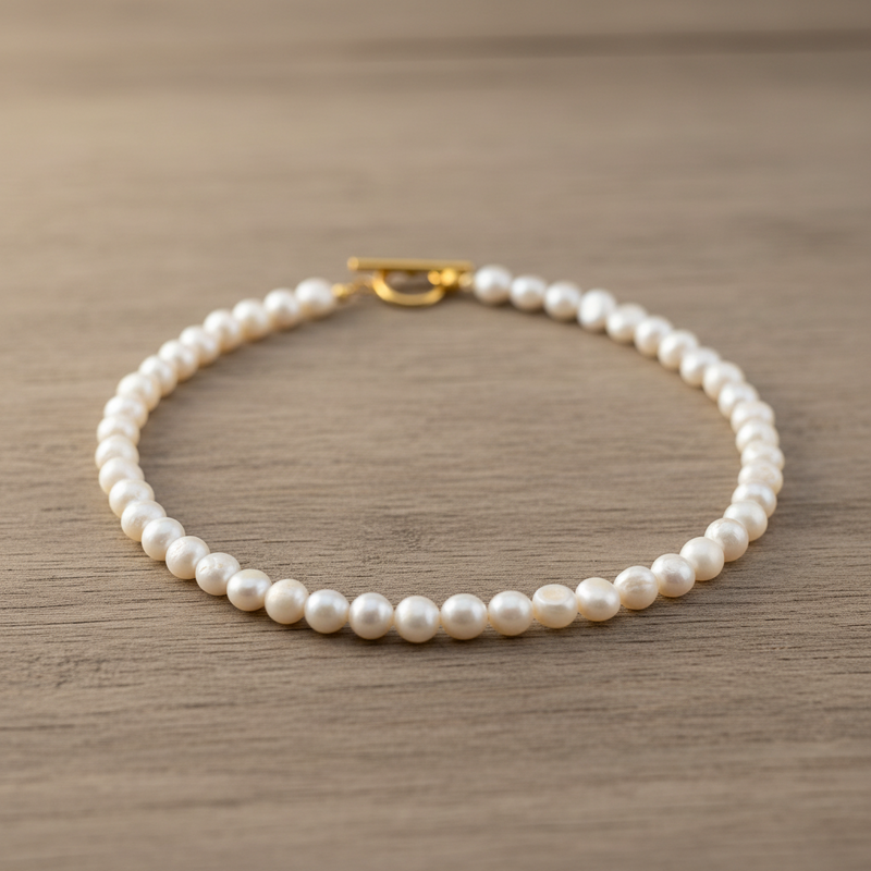 Real Pearl Necklace Choker Minimalist