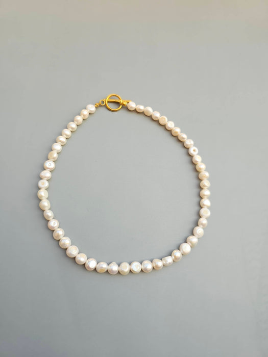 Real Pearl Necklace Choker Minimalist-Pearl Jewelry-Sairahaz Jewelers