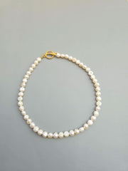 Real Pearl Necklace Choker Minimalist-Pearl Jewelry-Sairahaz Jewelers
