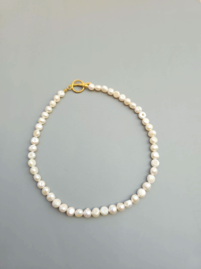 Real Pearl Necklace Choker Minimalist-Pearl Jewelry-Sairahaz Jewelers