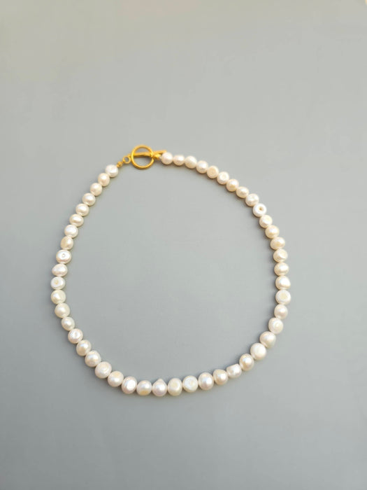 Real Pearl Necklace Choker Minimalist-Pearl Jewelry-Sairahaz Jewelers