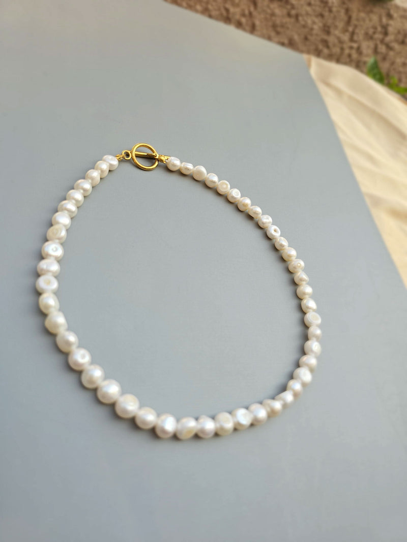 Real Pearl Necklace Choker Minimalist-Pearl Jewelry-Sairahaz Jewelers