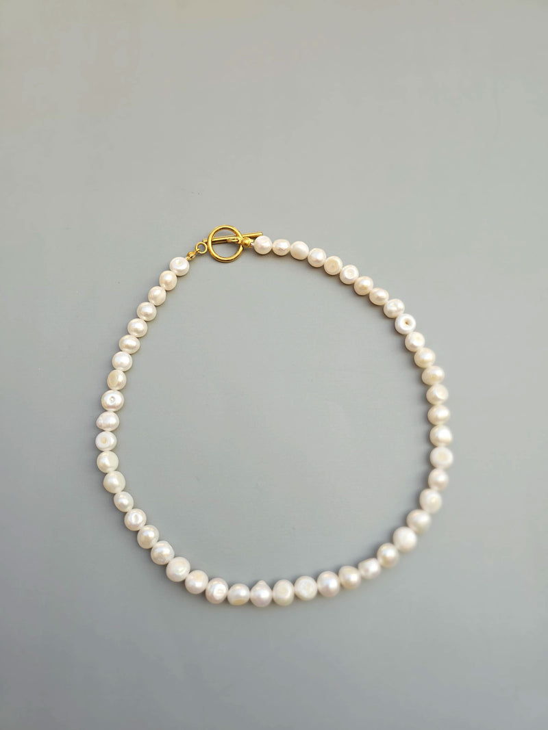 Real Pearl Necklace Choker Minimalist-Pearl Jewelry-Sairahaz Jewelers
