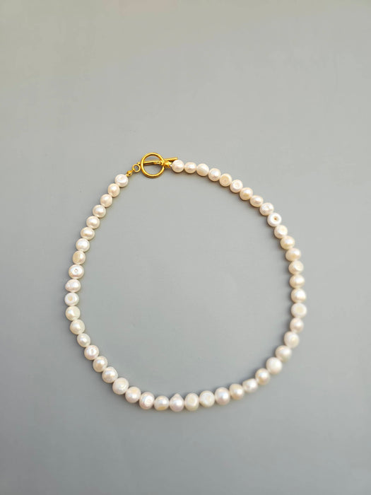Real Pearl Necklace Choker Minimalist-Pearl Jewelry-Sairahaz Jewelers