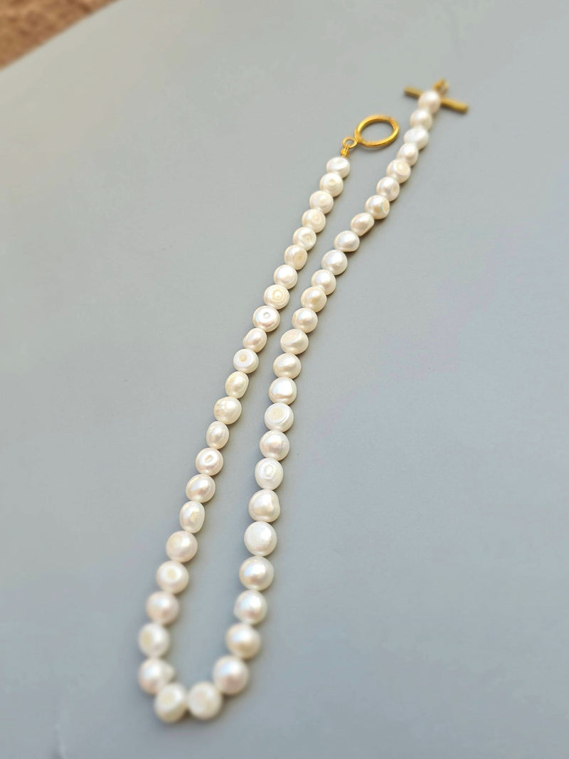 Real Pearl Necklace Choker Minimalist-Pearl Jewelry-Sairahaz Jewelers