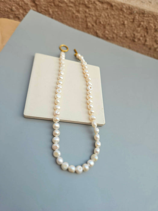 Real Pearl Necklace Choker Minimalist-Pearl Jewelry-Sairahaz Jewelers