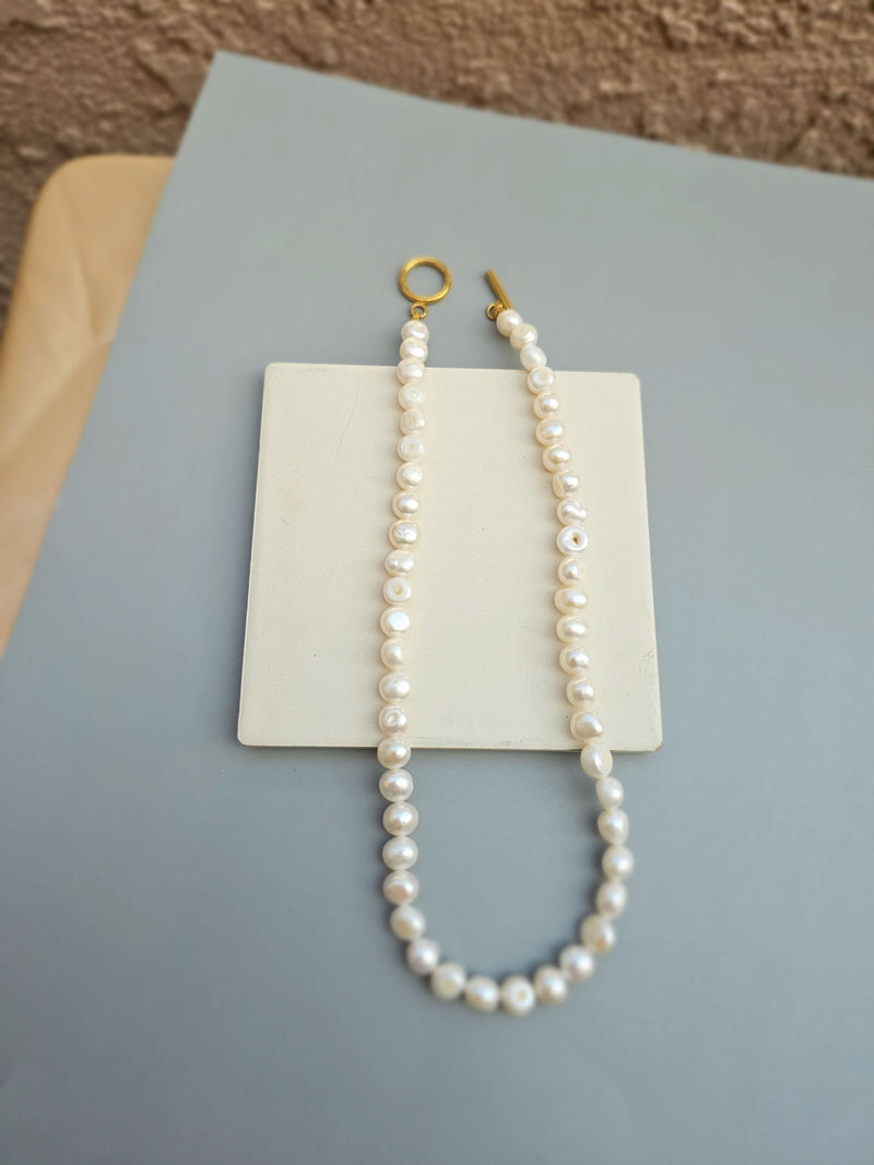 Real Pearl Necklace Choker Minimalist-Pearl Jewelry-Sairahaz Jewelers