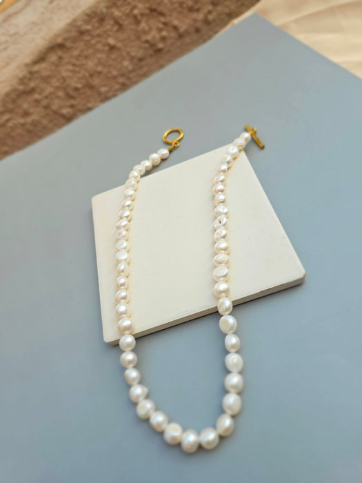 Real Pearl Necklace Choker Minimalist-Pearl Jewelry-Sairahaz Jewelers